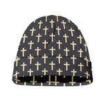 Christian Cross Pattern Print Beanie