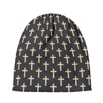 Christian Cross Pattern Print Beanie