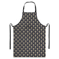 Christian Cross Pattern Print Bib Apron With Pocket