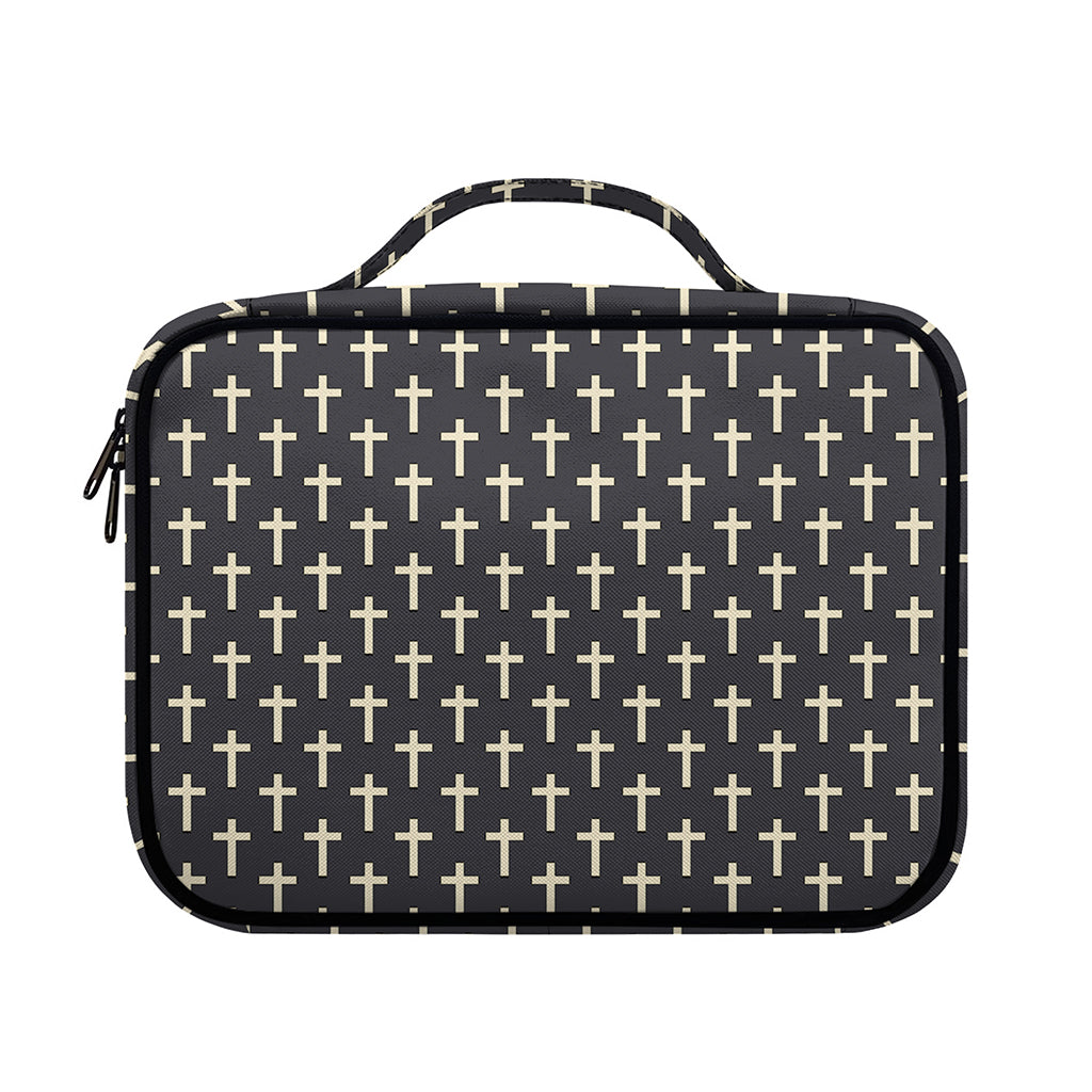 Christian Cross Pattern Print Briefcase Bible Bag