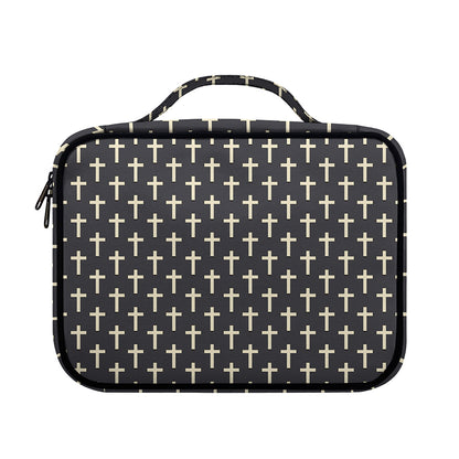 Christian Cross Pattern Print Briefcase Bible Bag