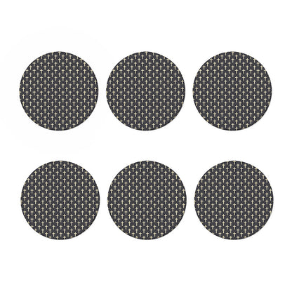 Christian Cross Pattern Print Coaster Set