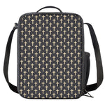 Christian Cross Pattern Print Crossbody Lunch Bag