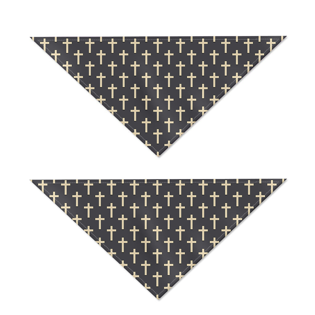 Christian Cross Pattern Print Dog Bandana