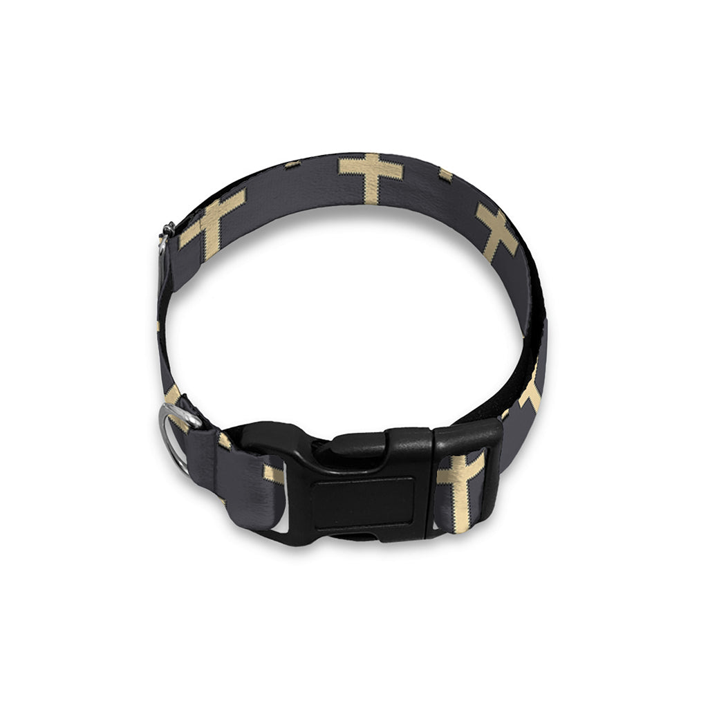 Christian Cross Pattern Print Dog Collar