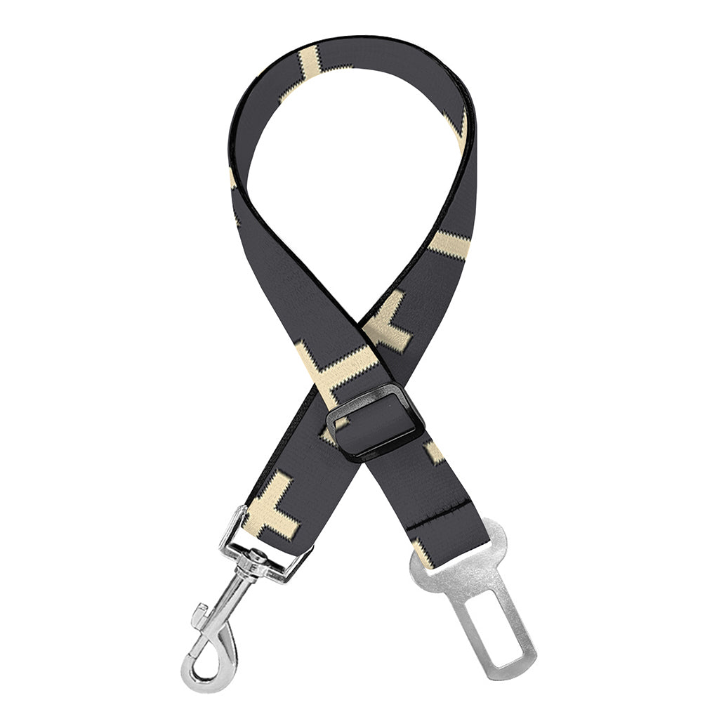 Christian Cross Pattern Print Dog Seat Belt