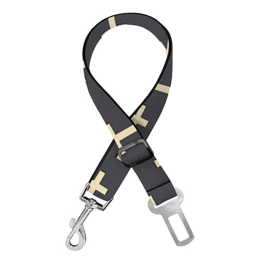 Christian Cross Pattern Print Dog Seat Belt