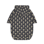 Christian Cross Pattern Print Dog Zip Up Hoodie