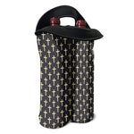 Christian Cross Pattern Print Double Neoprene Wine Tote