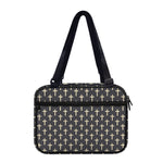 Christian Cross Pattern Print Double Strap Bible Bag
