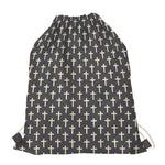 Christian Cross Pattern Print Drawstring Bag