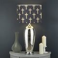 Christian Cross Pattern Print Drum Lamp Shade