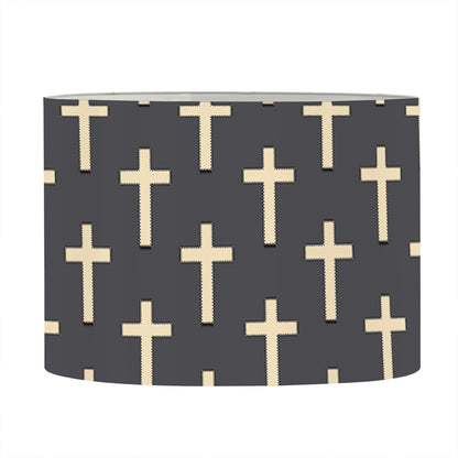 Christian Cross Pattern Print Drum Lamp Shade