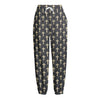 Christian Cross Pattern Print Fleece Lined Knit Pants