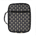 Christian Cross Pattern Print Front Pocket Bible Bag