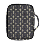 Christian Cross Pattern Print Front Pocket Bible Bag
