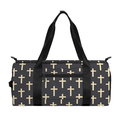 Christian Cross Pattern Print Gym Bag