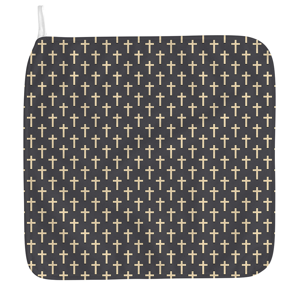 Christian Cross Pattern Print Hand Towel