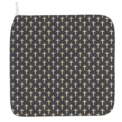 Christian Cross Pattern Print Hand Towel