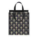 Christian Cross Pattern Print Insulated Lunch Tote