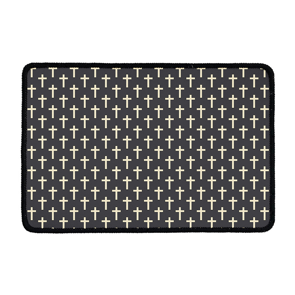 Christian Cross Pattern Print Kitchen Mat