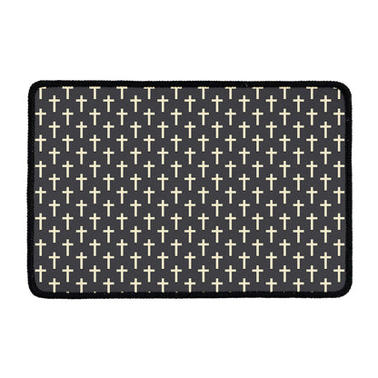 Christian Cross Pattern Print Kitchen Mat
