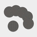 Christian Cross Pattern Print Leather Coaster Set