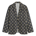 Christian Cross Pattern Print Men's Blazer