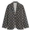 Christian Cross Pattern Print Men's Blazer