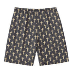 Christian Cross Pattern Print Men's Swim Trunks