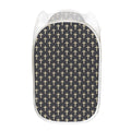 Christian Cross Pattern Print Mesh Laundry Hamper