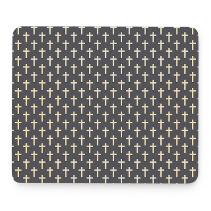 Christian Cross Pattern Print Mouse Pad
