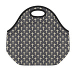 Christian Cross Pattern Print Neoprene Lunch Bag