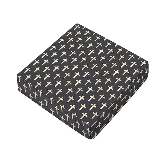 Christian Cross Pattern Print Outdoor Seat Cushion Cover