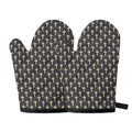 Christian Cross Pattern Print Oven Mitts