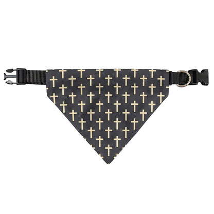 Christian Cross Pattern Print Over The Collar Dog Bandana