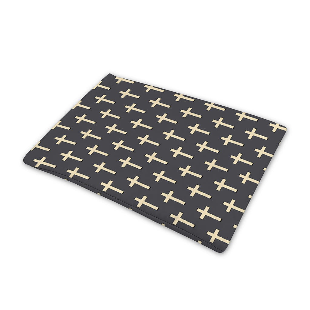 Christian Cross Pattern Print Pet Cooling Mat Cover