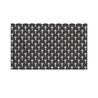 Christian Cross Pattern Print Polyester Flag