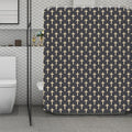 Christian Cross Pattern Print Polyester Shower Curtain