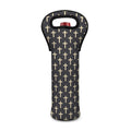 Christian Cross Pattern Print Single Neoprene Wine Tote