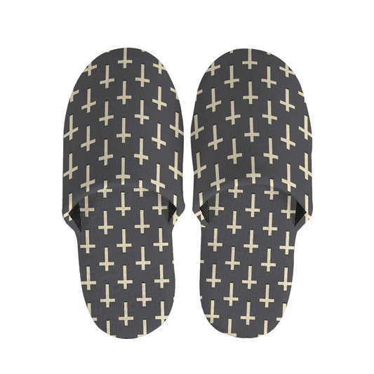 Christian Cross Pattern Print Slippers
