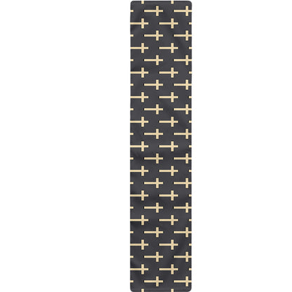 Christian Cross Pattern Print Table Runner
