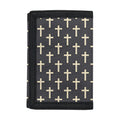 Christian Cross Pattern Print Trifold Wallet