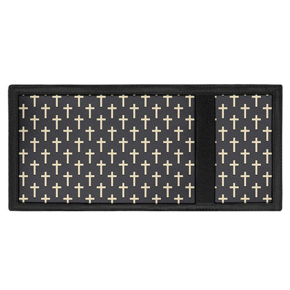 Christian Cross Pattern Print Trifold Wallet