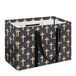 Christian Cross Pattern Print Utility Tote Bag