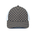 Christian Cross Pattern Print White Mesh Trucker Hat