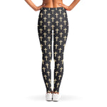 Christian Cross Pattern Print Women's Leggings