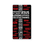 Christian Cross Religious Words Print Baby Crib Sheet