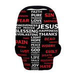 Christian Cross Religious Words Print Baby Seat Cover
