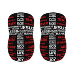 Christian Cross Religious Words Print Bar Stool Covers